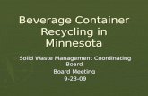 Beverage Container Recycling in Minnesota