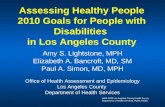 Assessing Healthy People 2010 Goals for People with Disabilities  in Los Angeles County