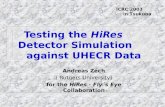 Testing the  HiRes        Detector Simulation      against UHECR Data