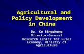 Agricultural and Policy Development in China