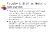 Faculty & Staff as Helping Resources