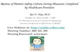 Review of Patient Safety Culture Survey Measures Completed by Healthcare Providers