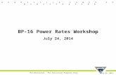 BP-16 Power Rates Workshop