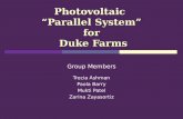 Photovoltaic  “Parallel System” for  Duke Farms