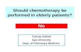 Should chemotherapy be performed in elderly patients?