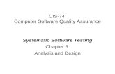 CIS-74  Computer Software Quality Assurance
