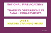 NATIONAL FIRE ACADEMY  TRAINING OPERATIONS IN SMALL DEPARTMENTS