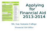 Applying for  Financial Aid   2013-2014
