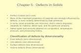 Chapter 5:  Defects in Solids