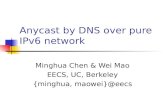 Anycast by DNS over pure IPv6 network