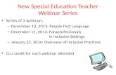 New Special Education Teacher Webinar Series