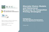 Discrete Choice Models and Behavioral Response to Congestion Pricing Strategies