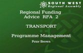 Regional Funding  Advice  RFA  2 TRANSPORT Programme Management