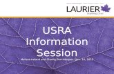 USRA Information Session Melissa Ireland and Charity Parr- Vásquez  | Jan. 10, 2013