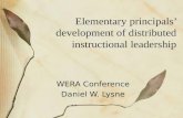 Elementary principals’ development of distributed instructional leadership