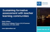 Sustaining formative assessment with teacher learning communities