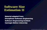 Software Size Estimation II