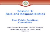 Session 1: Role and Responsibilities