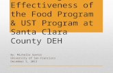 Evaluating the    Effectiveness of the Food Program & UST Program at Santa Clara County DEH