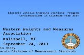 Electric Vehicle Charging Stations: Program Considerations in Calendar Year 2014