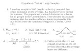 Hypothesis Testing  Large Samples