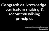Geographical knowledge, curriculum making & recontextualising principles