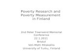Poverty Research and  Poverty Measurement  in Finland