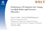 Preliminary F0 Statistics for Young Swedish Males and Forensic Phonetics