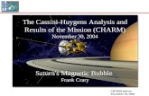 The Cassini-Huygens Analysis and Results of the Mission (CHARM)  November 30, 2004