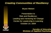 Creating Communities of Resiliency