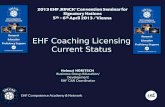 EHF Coaching Licensing Current Status