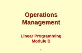 Operations Management Linear Programming Module B