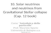10 .  Solar neutrinos     and neutrinos from Gravitational Stellar  collapse (Cap. 12 book)