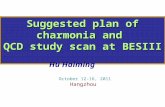 Suggested plan of  charmonia  and  QCD study scan at BESIII