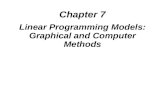 Linear Programming Models: Graphical and Computer Methods