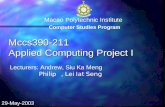 Macao Polytechnic Institute    Computer Studies Program
