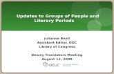 Updates to Groups of People and Literary Periods