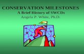 CONSERVATION MILESTONES  A Brief History of SWCDs Angela P. White, Ph.D.