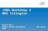JSNA Workshop 2 NHS Islington