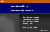 Sustainability: Partnership models