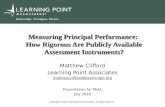 Measuring Principal Performance:  How Rigorous Are Publicly Available Assessment Instruments?