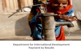 Department for International Development Payment by Results