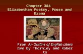 Chapter 3&4  Elizabethan Poetry, Prose and Drama