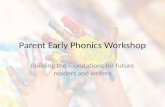 Parent  Early Phonics Workshop