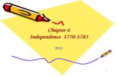 Chapter 6 Independence  1770-1783