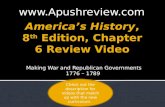 America’s History , 8 th  Edition, Chapter 6 Review Video