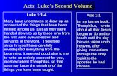 Acts: Luke’s Second Volume