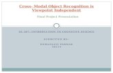Cross- Modal Object Recognition is Viewpoint Independent