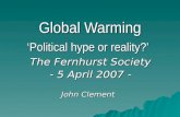 Global Warming ‘Political hype or reality?’