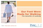 Our Feet Were Made for Walking The benefits of walking